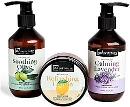 Beauty Set - IDC Institute Natural Oil (sh/gel/200ml + b/lot/200ml + b/scrub/110ml) — photo N2