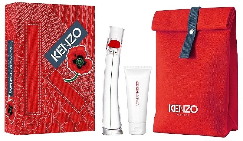 Kenzo Flower by Kenzo - Kit (edt/50 ml + b/lot/75 ml + bag) — photo N1