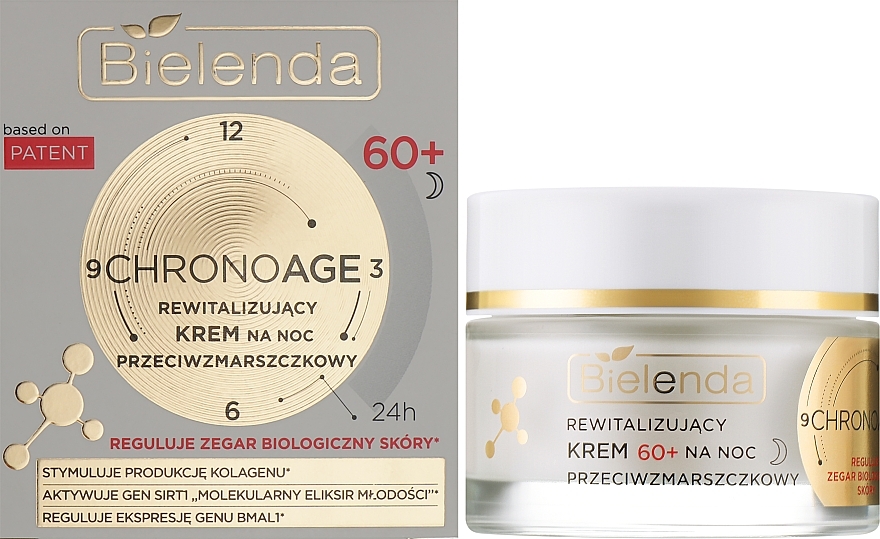 Restoring Night Face Cream 60+ - Bielenda Chrono Age 24H Revitalizing Anti-Wrinkle Night Cream — photo N2