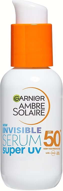 Facial Sunscreen Serum - Garnier Ambre Solaire Invisible Serum Super UV SPF 50+ — photo N1