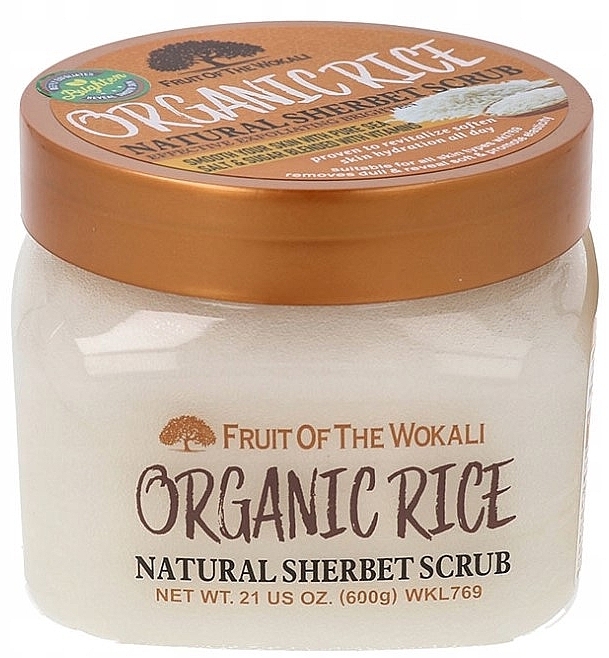 Organic Rice Natural Scrub Sherbet - Wokali Natural Sherbet Scrub Organic Rice — photo N1