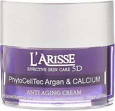 Argan Stem Cells and BIO Calcium Anti-Wrinkle Cream 75+ - Ava Laboratorium L'Arisse 5D Anti-Wrinkle Cream Stem PhytoCellTech Argan + Calcium — photo N2
