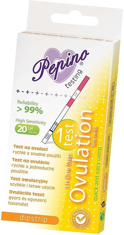 Ovulation Test, 1 pc. - Pepino Testing Dipstrip Ovulation Test  — photo N1