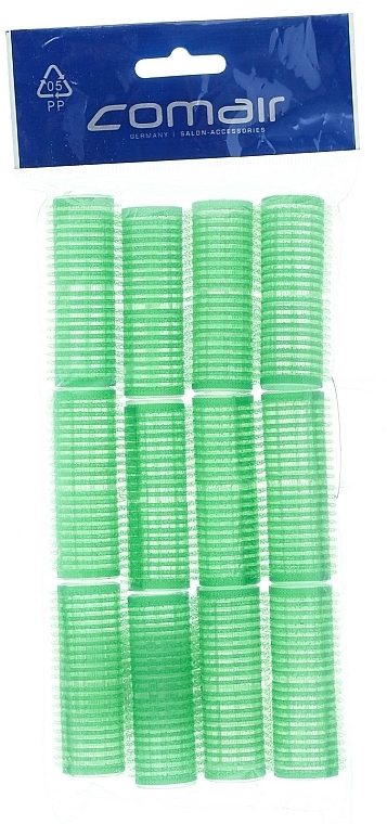 Velcro Plus Curlers Set, 12 pcs, 20mm, green - Comair — photo N1