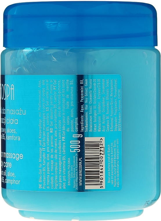 Cooling Massage Gel against Muscle and Joint Pain - BingoSpa Gel Blue — photo N2