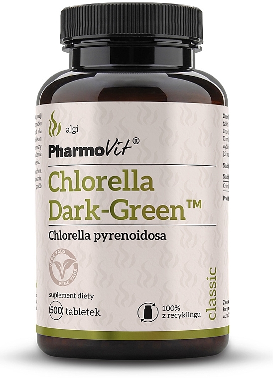 Chlorella Dietary Supplement - Pharmovit Classic Chorella Dark-Green — photo N2