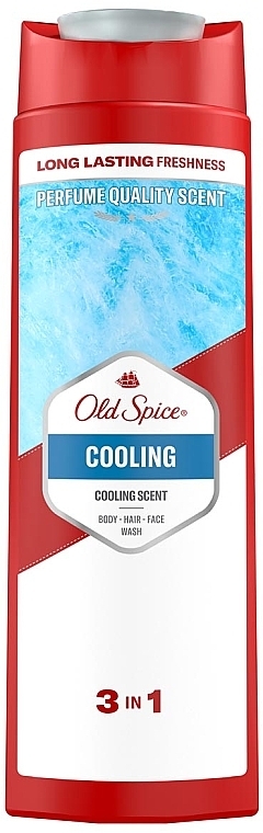 Shampoo-Shower Gel 3in1 "Cooling" - Old Spice Hair&Body&Face Cooling — photo N1