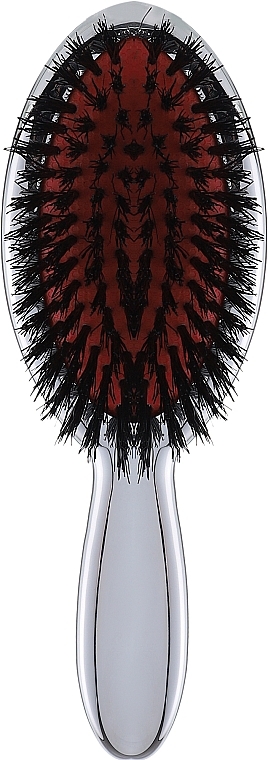 Chrome Hair Brush - Janeke Porcupine Pure Boar Brush Enorme — photo N1