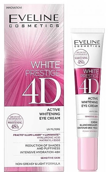 Eye Cream - Eveline Cosmetics White Prestige 4D Active Whitening Eye Cream — photo N1