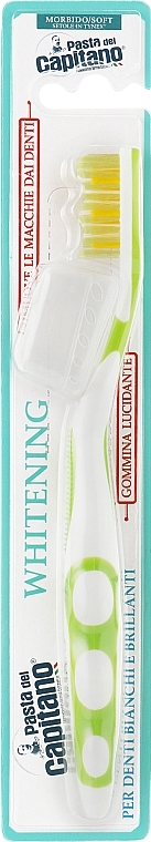 Whitening Toothbrush, soft, light green - Pasta Del Capitano — photo N1