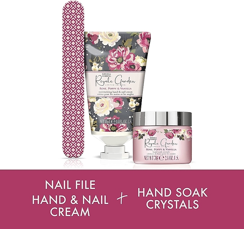 Set - Baylis & Harding Royale Garden Rose Poppy & Vanilla Luxury Manicure — photo N2