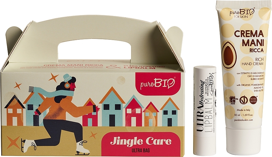 Set - PuroBio Cosmetics Ultra Bag Gift Set (lip/5ml + cr/50ml) — photo N1