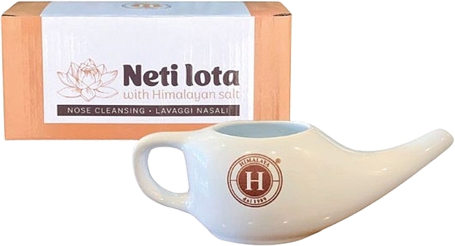 Nasal Cleaning Salt in Ceramics - Himalaya dal 1989 Neti Lota — photo N1