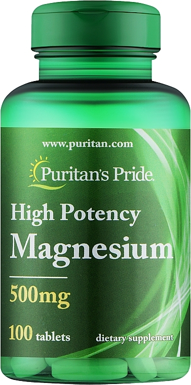 Magnesium Dietary Supplement - Puritan's Pride Triple Magnesium Complex 500 Mg — photo N1