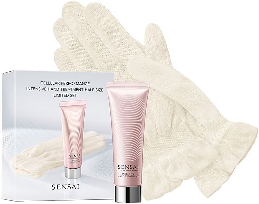 Set - Sensai Cellular Performance Intensive Hand Treatment Limited Edition (h/cr/50ml + gloves/1pcs) — photo N1