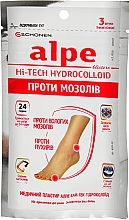 Fragrances, Perfumes, Cosmetics Medical Hydrocolloid Patch "Hi-Tech", 70x42 mm, 3 pcs - Alpe Hi-Tech Hydrocolloid