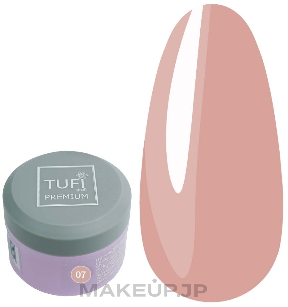 Nail Extension Gel - Tufi Profi Premium UV Gel 07 Cover Dark — photo 5 g