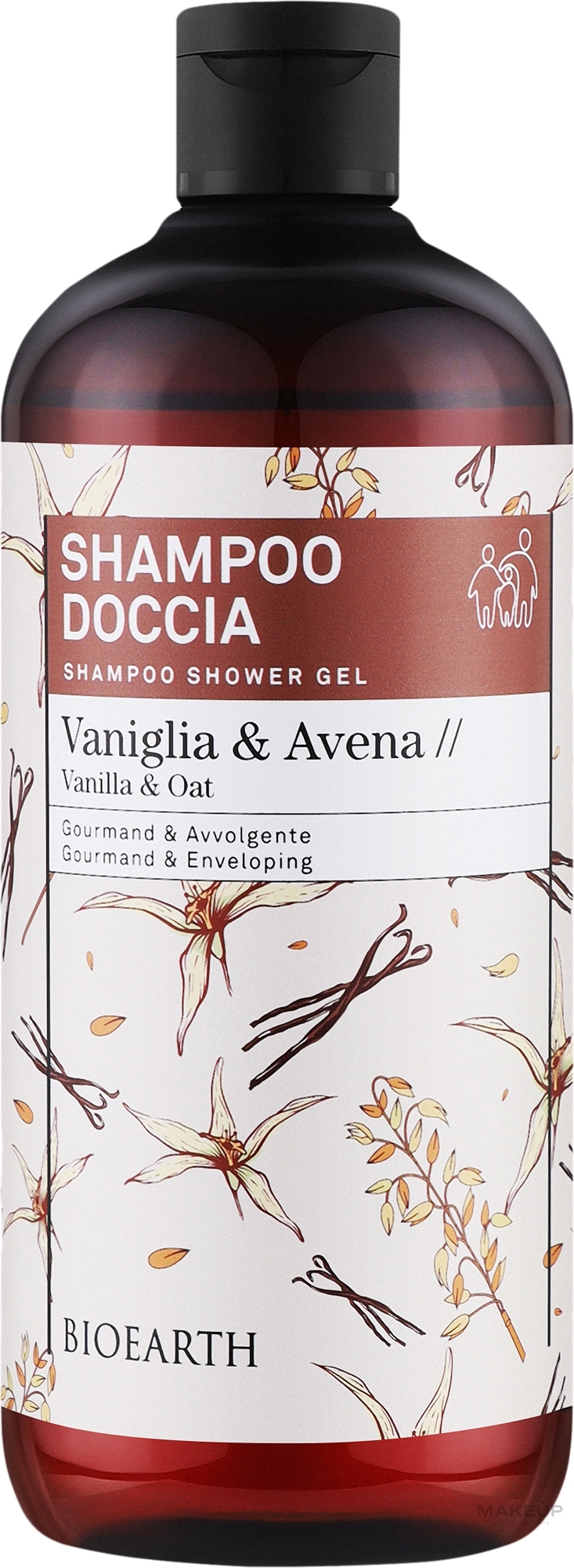 Vanilla & Oat Shampoo & Shower Gel - Bioearth Family Vanilla & Oat Shampoo Shower Gel — photo 500 ml