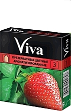 Latex Condoms, colored, flavored, 3 pcs - Viva — photo N2