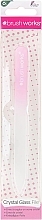 Glass Nail File, white and pink - Brushworks Glass Nail File — photo N1