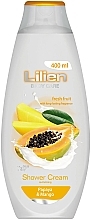 Fragrances, Perfumes, Cosmetics Shower Cream Gel "Papaya & Mango" - Lilien Shower Cream Papaya & Mango