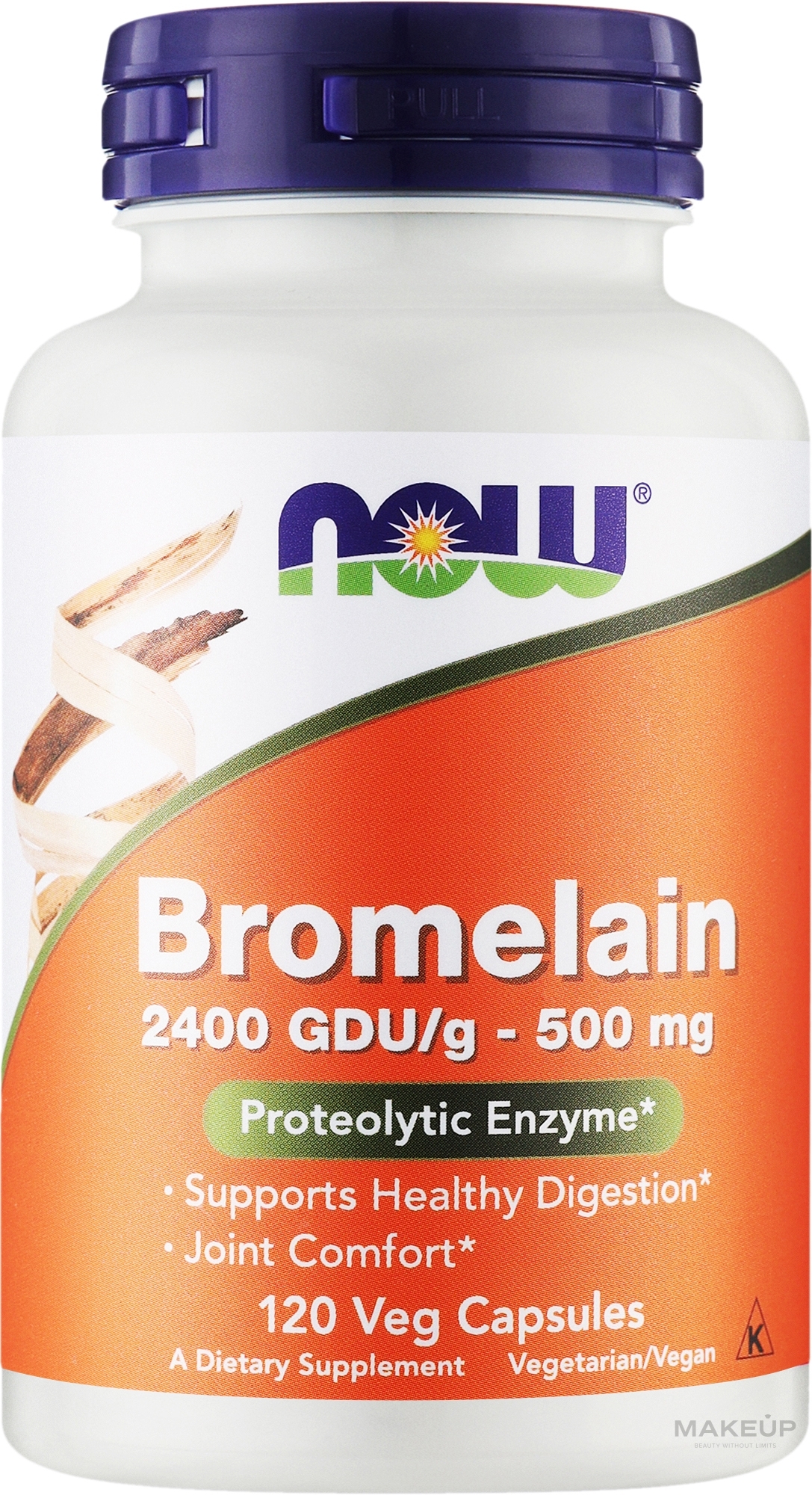 Dietary Supplement "Bromelain", 500mg - Now Foods Bromelain — photo 120 ЊВ.