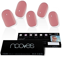 Gel Nail Sticker Set - Novels Premium Glam Dusty Rose Cat Eye — photo N1