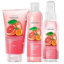 Fragrances, Perfumes, Cosmetics Set - Avon Naturals Pink Grapefruit & Apricot (b/lot/200ml + scr/150ml + b/spray/100ml)