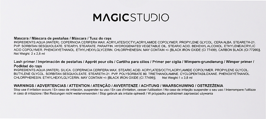 Magic Studio Eye Trio Set Plump, Prime, Curl (Mask/2x2.8ml + Primer/3/.8ml) - Magic Studio Eye Trio Set Plump, Prime, Curl (mascara/2x2.8ml + primer/3/.8ml) — photo N1