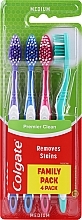 Medium Toothbrush, purple + blue + pink + turquoise - Colgate Premier Medium — photo N1