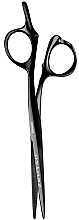 Straight Hairdressing Scissors 9045, 16.51 cm, black - Tondeo Zentao Black Offset 6" — photo N1