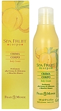 Fragrances, Perfumes, Cosmetics Frais Monde Spa Fruit Apricot And White Musk Body Cream - Body Cream 