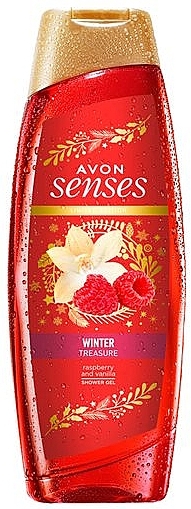 Shower Gel "Raspberry & Vanilla" - Avon Senses Winter Treasure Raspberry and Vanilla Shower Gel — photo N1