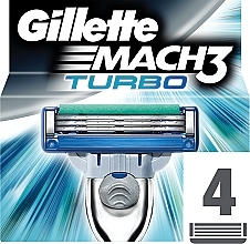 Shaving Razor Refills, 4 pcs. - Gillette Mach3 Turbo — photo N3