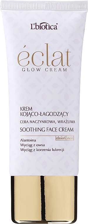 Soothing Face Cream - L'biotica Eclat Glow Face Cream Soothing Anti-Irritation — photo N2