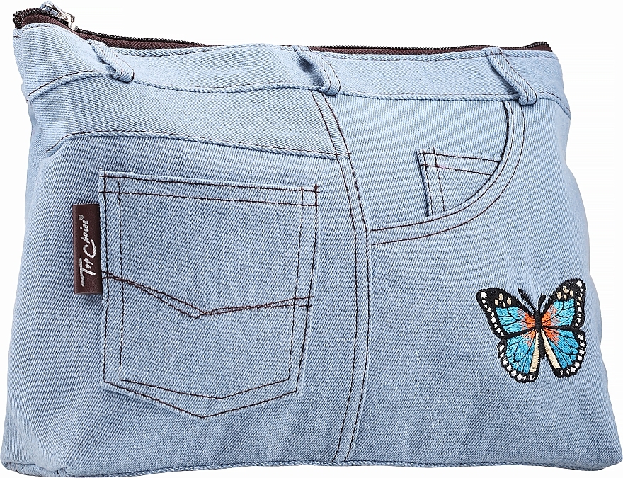Motifs Makeup Bag, 94774, light blue with butterfly - Top Choice — photo N1