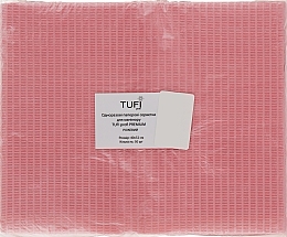 Paper Manicure Wipes, moisture resistant, 40x32 cm, pink - Tuffi Proffi Premium — photo N1