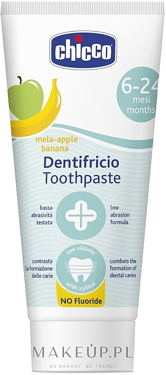 GIFT! Apple & Banana Toothpaste, 6+ months, fluoride-free - Chicco — photo N1