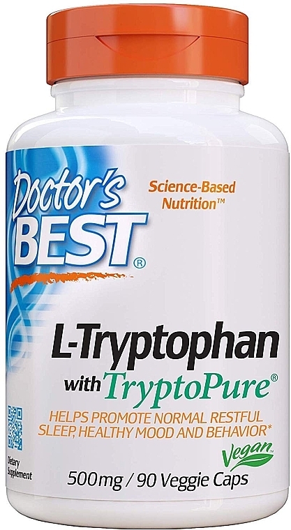 L-Tryptophan Amino Acid with TryptoPure, 500 mg, capsules - Doctor's Best — photo N1