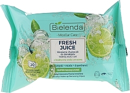 Fragrances, Perfumes, Cosmetics Micellar Makeup Remover Wipes with Bioactive Citrus Water - Bielenda Fresh Juice Micelar Make-up Removing Wipes