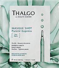 Fragrances, Perfumes, Cosmetics Refreshing Sheet Face Mask - Thalgo Purete Marine Masque Shot Purete Express