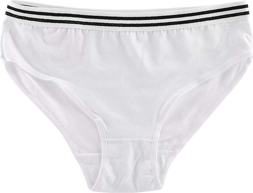 Cotton Panties with Decorative Elastic Band, white - Moraj — photo N1