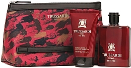 Fragrances, Perfumes, Cosmetics Trussardi Uomo The Red - Set (edt/100ml + sh/gel/100ml + bag)