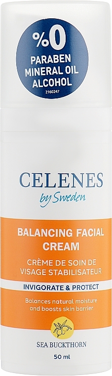 Sea Buckthorn Face Cream for Oily & Combination Skin - Celenes Sea Buckthorn Balancing Facial Cream Oily and Combination Skin — photo N1