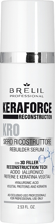 Revitalizing Hair Serum - Brelil Keraforce KR0 Rebuilder Serum — photo N1