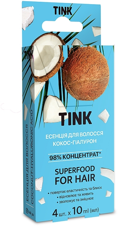 Concentrated Hair Essence "Coconut & Hyaluron" - Tink For Hair — photo N1