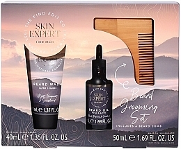 Fragrances, Perfumes, Cosmetics Set - The Kind Edit Co Skin Expert Beard Grooming Set (brd/wash/100ml + brd/oil/50ml + comb)