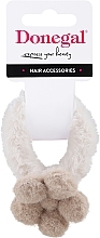 Fragrances, Perfumes, Cosmetics Hair Tie, FA-5621, beige, version 2, fluffy with flower - Donegal