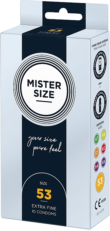 Latex Condoms, size 53, 10 pcs - Mister Size Extra Fine Condoms — photo N2