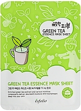 Fragrances, Perfumes, Cosmetics Green Tea Sheet Mask - Esfolio Pure Skin Green Tea Essence Sheet Mask